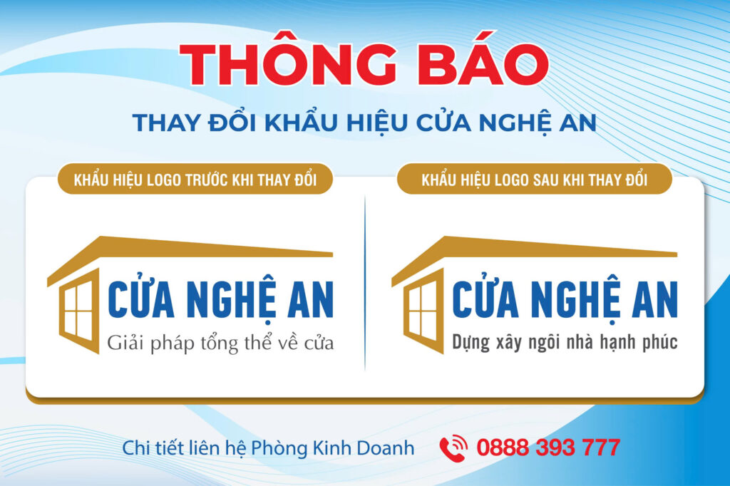 Thông báo thay đổi khẩu hiệu Cửa Nghệ An